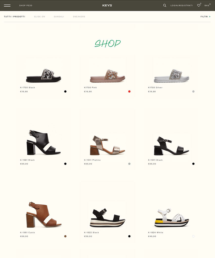 News Keys Shoes - Online il nuovo sito